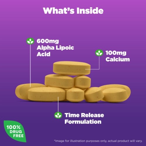 Natrol® Antioxidant Protection Alpha Lipoic Acid (ALA) Capsules Perspective: back