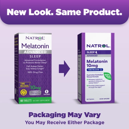Natrol® Advanced Sleep Maximum Strength Melatonin Tablets 10mg Perspective: back