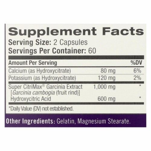 Natrol Garcinia Cambogia Extract Perspective: back