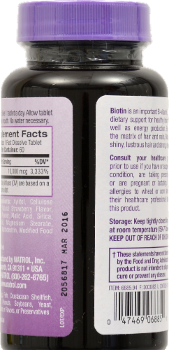 Natrol® Biotin 10k Fast Dissolve Perspective: back