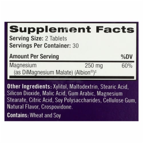 Natrol® High Absorption Magnesium Cranberry Apple Flavored 250 mg Chew Tablets Perspective: back