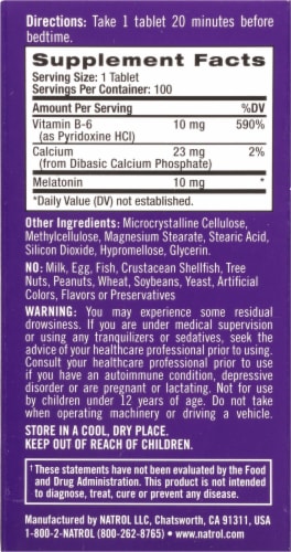 Natrol® Advanced Sleep Melatonin 10mg Perspective: back