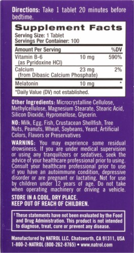 Natrol® Advanced Sleep Melatonin 10mg Perspective: back