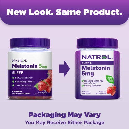 Natrol® Melatonin Strawberry Gummies 5 mg Perspective: back