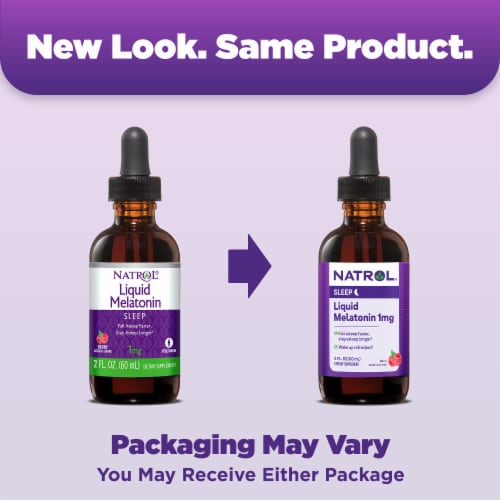 Natrol® Sleep Melatonin Berry Liquid 1 mg Perspective: back