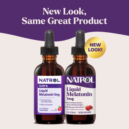 Natrol® Sleep Melatonin Berry Liquid 1 mg Perspective: back