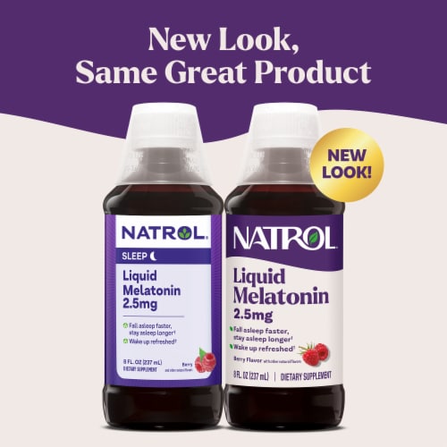 Natrol® Sleep Melatonin Berry Liquid 2.5 mg Perspective: back