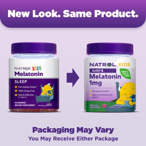 Natrol® Kids Melatonin Berry Flavored Gummies 1mg Perspective: back