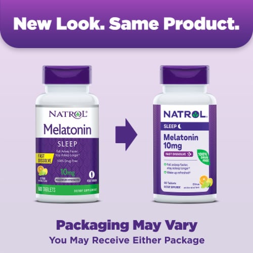 Natrol® Sleep Melatonin Citrus Fast Dissolve Tablets 10 mg Perspective: back