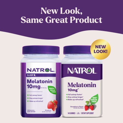 Natrol® Sleep Melatonin Strawberry Gummies 10 mg Perspective: back