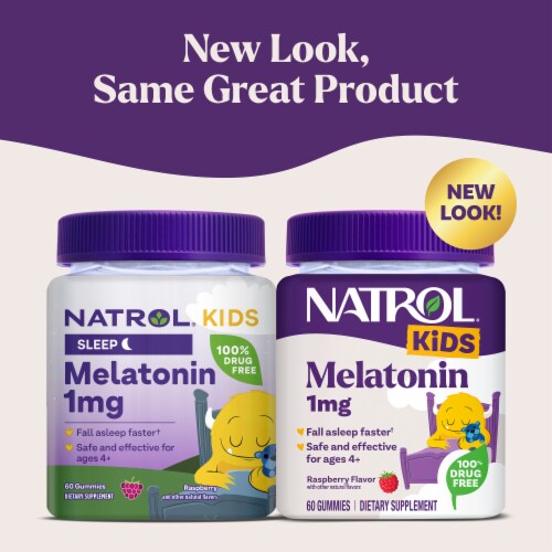 Natrol® Kids Sleep Melatonin Raspberry Gummies 1 mg Perspective: back