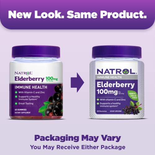Natrol® Immune Health Elderberry Gummies Perspective: back