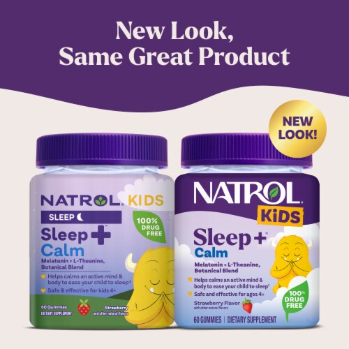 Natrol® Kids Sleep+™ Calm Strawberry Gummies Perspective: back