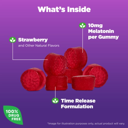 Natrol® Sleep Advanced Melatonin Strawberry Time Release Gummies 10 mg Perspective: back
