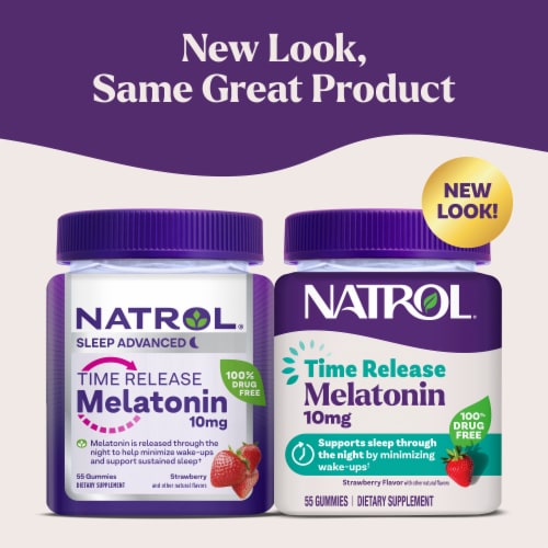 Natrol® Time Release Melatonin Strawberry Gummies 10 mg Perspective: back