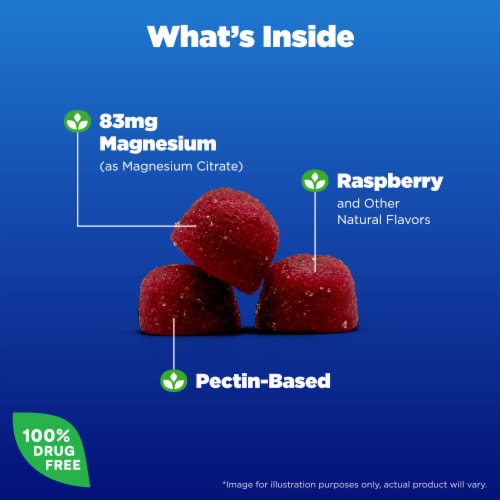 Natrol® Kids Calm and Mood Magnesium Raspberry Gummies Perspective: back