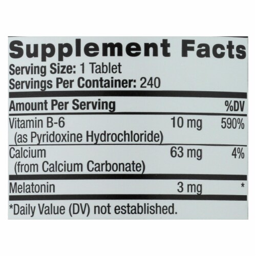 Natrol Melatonin 3 mg - 240 Tablets Perspective: back