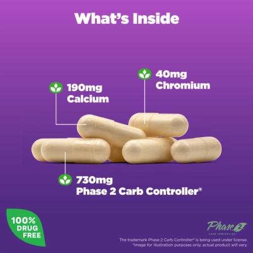 Natrol® Weight Management Carb Intercept Capsules with Phase Two Carb Controller Perspective: back
