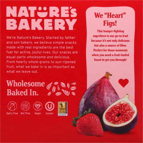 Nature's Bakery Whole Wheat Strawberry Fig Bars Perspective: back