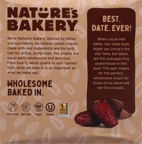 Nature's Bakery® Double Chocolate Brownies Perspective: back