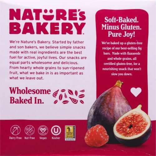 Nature's Bakery Raspberry Fig Bars Perspective: back