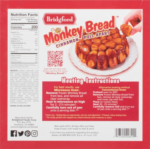 Bridgford® Cinnamon Pull-Apart Monkey Bread Perspective: back