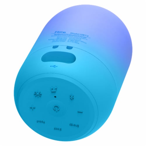 iHome Playfade Rechargeable Water-Resistant Bluetooth Speaker Blue Perspective: back