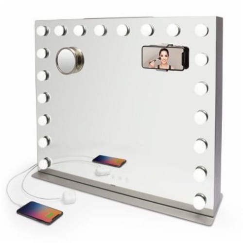 Ihome® 28Inch X 20Inch Rectangular Smart Vanity Mirror In Silver, 1