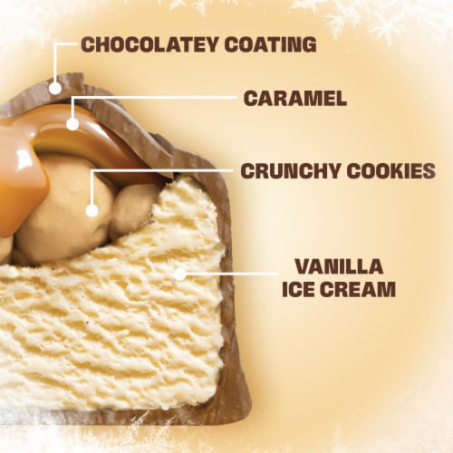 TWIX Ice Cream Bars Vanilla Caramel Chocolate Cookie Dessert Bar Individually Wrapped Perspective: back