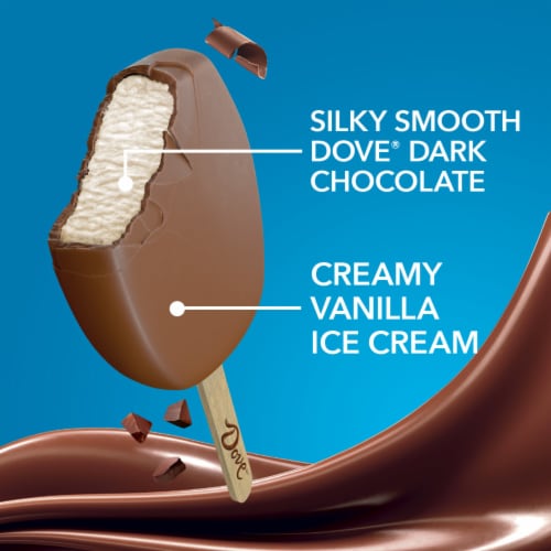 DOVE Vanilla with Milk Chocolate Ice Cream Bars Perspective: back