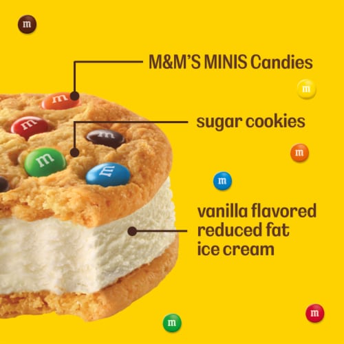 M&M's Vanilla Ice Cream Cookie Sandwich Perspective: back