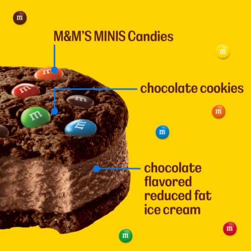 M&M's Chocolate Ice Cream Cookie Sandwich Perspective: back