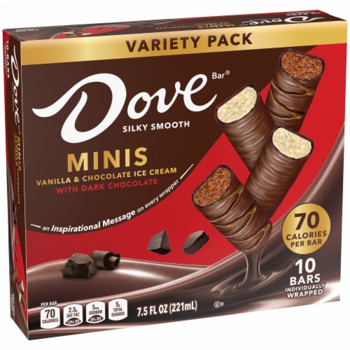 Dove Minis Chocolate Ice Cream Bar Variety Pack Perspective: back