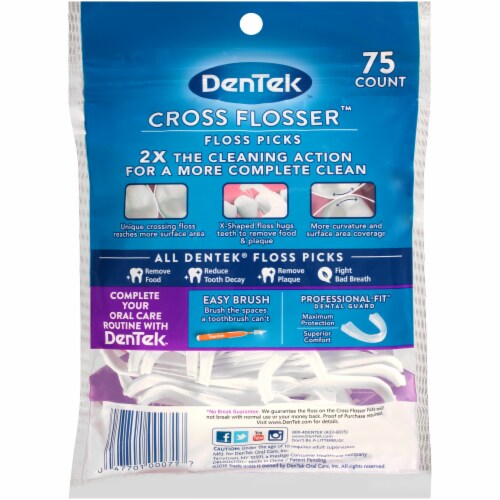 DenTek™ Cross Flosser Floss Picks Perspective: back