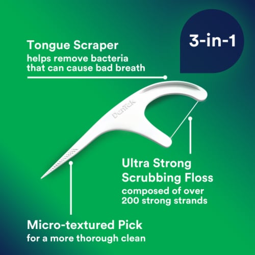 DenTek Triple Clean Advanced Clean Floss Picks Perspective: back