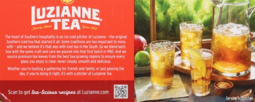 Luzianne® Green Tea Bags Perspective: back