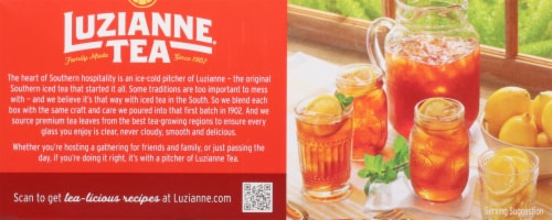 Luzianne® Cold Brew Black Tea Bags Perspective: back