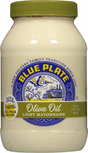 Blue Plate Light Olive Oil Mayonnaise 30 fl oz Perspective: back