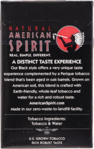 American Spirit Perique Blend Cigarettes Perspective: back
