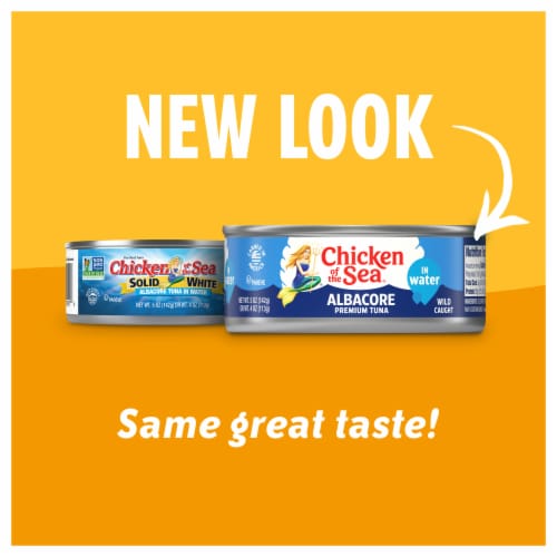 Chicken of the Sea Premium Albacore Tuna in Water Perspective: back