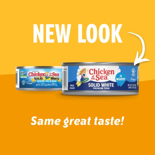 Chicken of the Sea Solid White Premium Albacore Tuna in Water Perspective: back