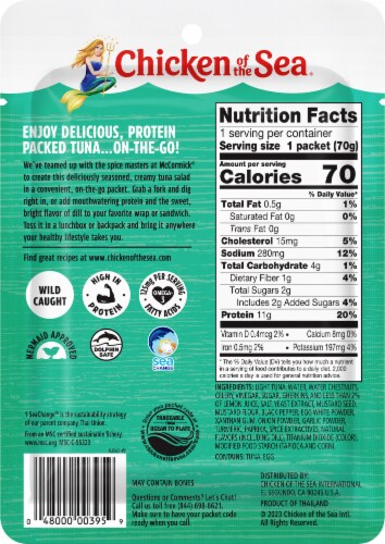 Chicken of the Sea® Wild Caught Dill Tuna Salad Light Tuna Pouch Perspective: back