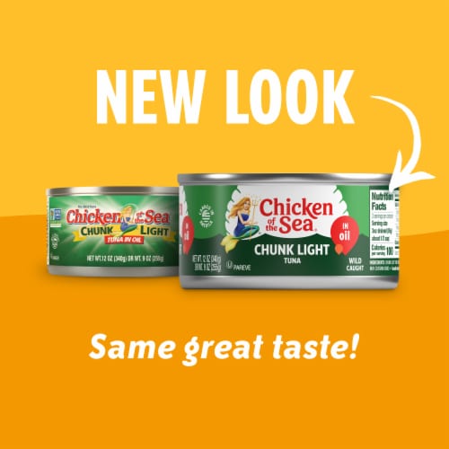 Chicken of the Sea Chunk Light Tuna in Oil Perspective: back