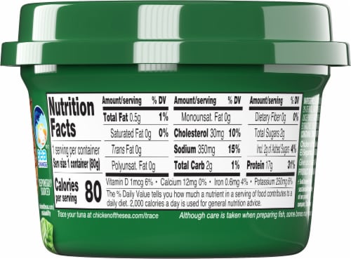 Chicken of the Sea® Infusions™ Basil Tuna Perspective: back