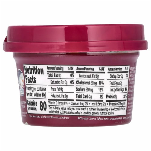 Chicken of the Sea® Infusions™ Thai Chili Tuna Cup Perspective: back