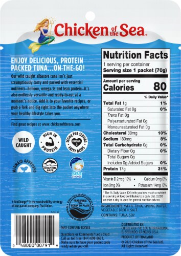Chicken of the Sea® Albacore White Tuna in Water Perspective: back