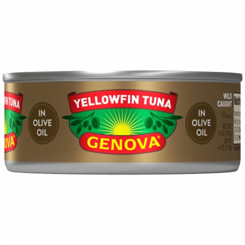 Genova Premium Yellowfin Tuna in Olive Oil Perspective: back