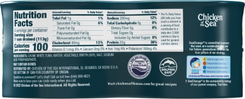 Chicken of the Sea® Chunk White Albacore Tuna Perspective: back