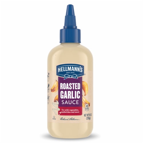 Hellmann's Roasted Garlic Sauce Perspective: back