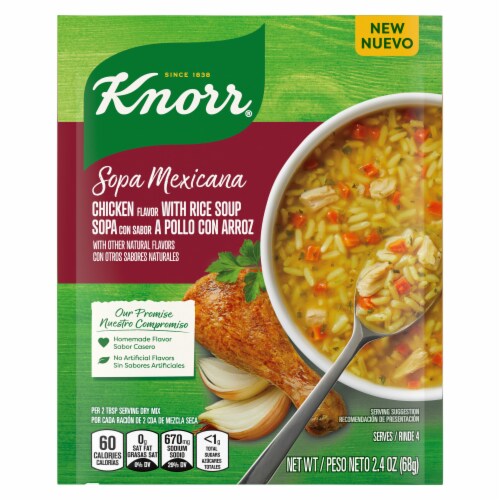 Knorr Chicken with Rice Sopa Mexicana Dry Soup Mix Perspective: back